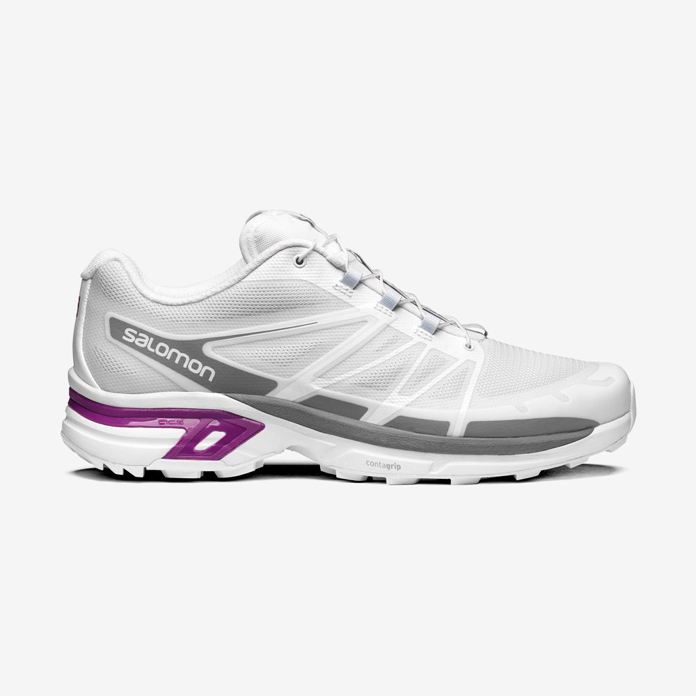 SALOMON XT-WINGS 2 Philippines - Men's Sneakers - White / Purple | 402986-HCI